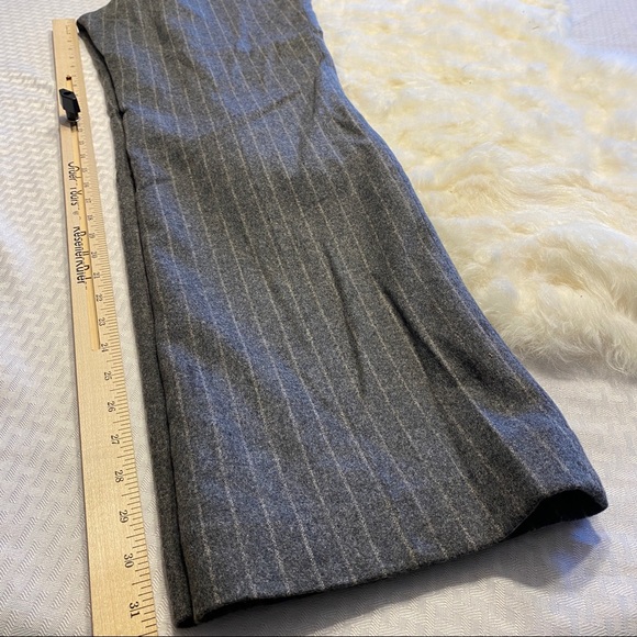 GAP GRAY STRIPED WOOL BLEND LINED SLACKS - Picture 2 of 5